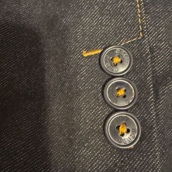 MONDO VTG Denim Blazer Jacket Mens Sz L Regular Fit Cotton Blend - Picture 7 of 10